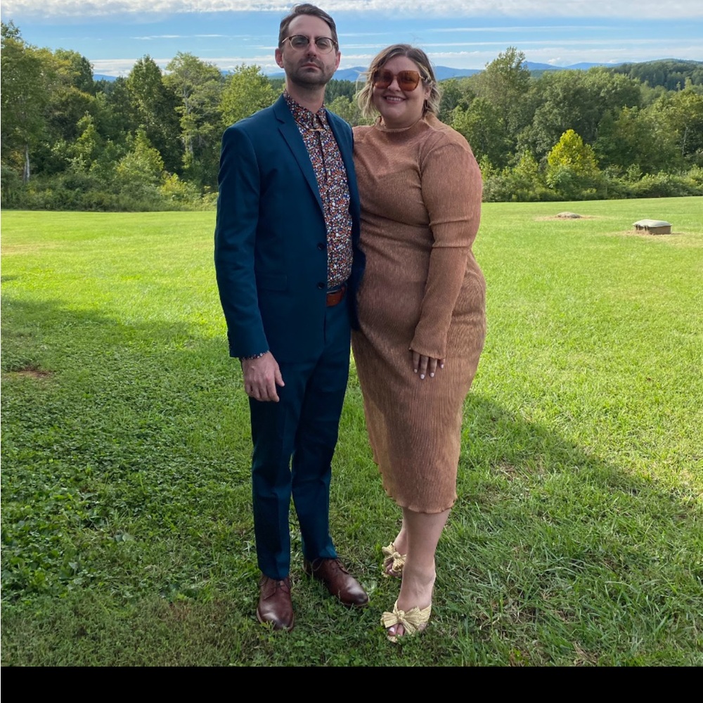 Gold metallic dress